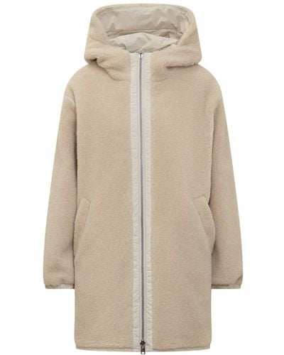 Woolrich Reversible Teddy Parka - Natural