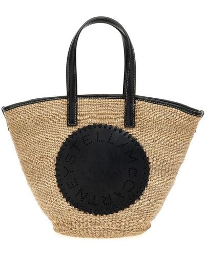 Stella McCartney 'Eco Abaca Basket' Handbag - Black