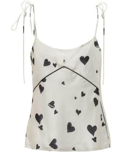 Marni Top Bunch Of Hearts - White