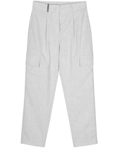 Peserico Tailored Cargo Trousers - White