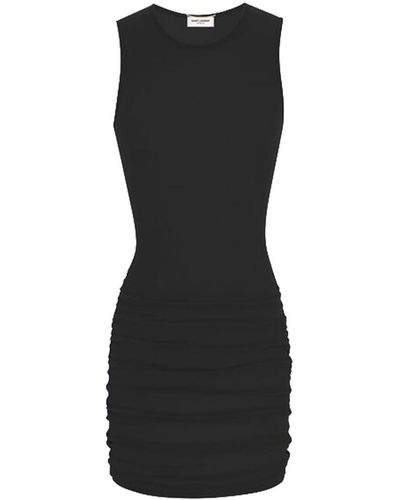 Saint Laurent Tule Stretch Dress - Black