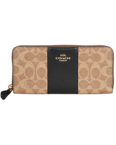 COACH Coated Canvas Wallet - Brown