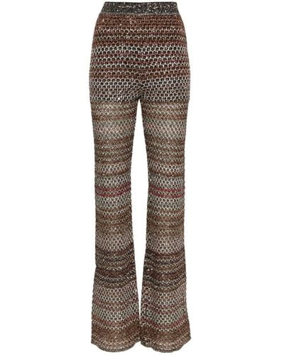 Missoni High-waisted Flared Pants - Gray