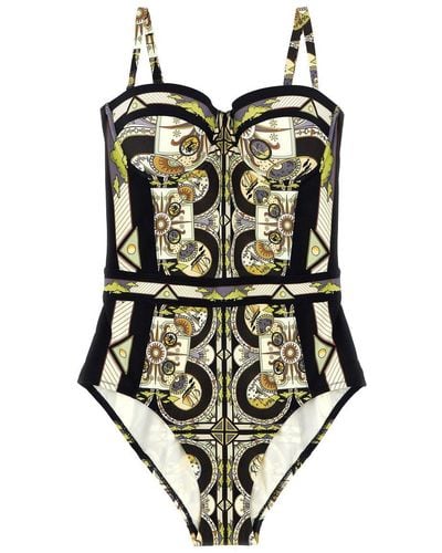 Tory Burch One-piece Swimsuit With All-over Print Beachwear - Multicolor