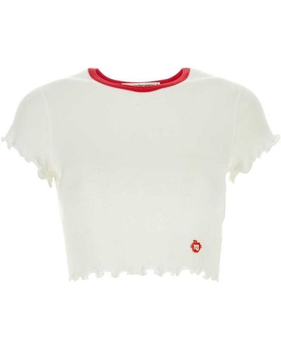 T By Alexander Wang Top With Logo - White