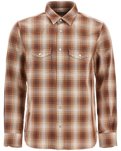 Tom Ford Denim Western Shirt For - Brown