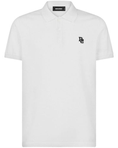DSquared² Logo Cotton Polo Shirt - White