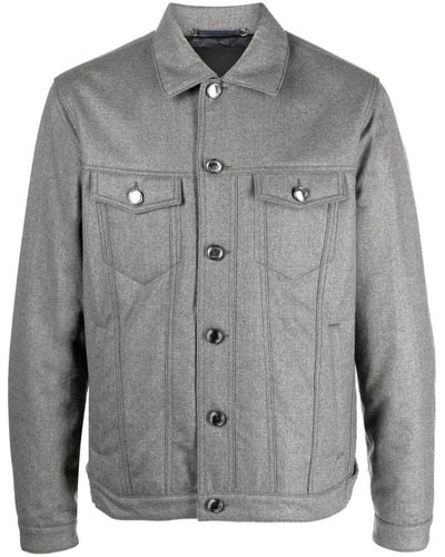 Jacob Cohen Button-up Padded Jacket - Grey