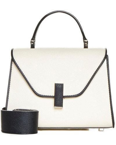 Valextra Iside Mini Leather Handbag - White