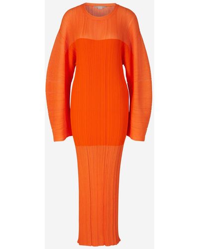 Stella McCartney Knit Midi Dress - Orange