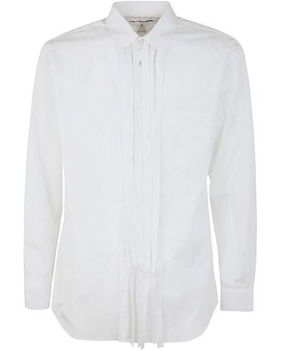 Comme des Garçons Fringed Long-sleeve Cotton Shirt - White