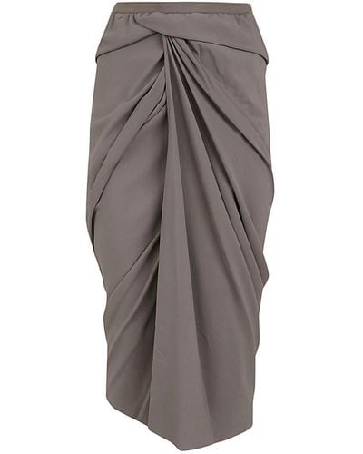 Rick Owens Wrap Skirt Clothing - Grey