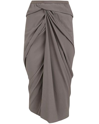 Rick Owens Wrap Skirt Clothing - Gray