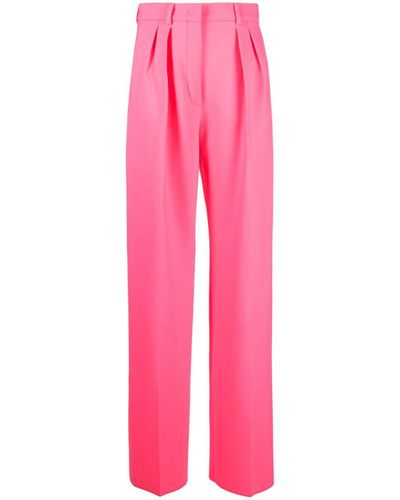 Sportmax Wool High-waisted Pants - Pink
