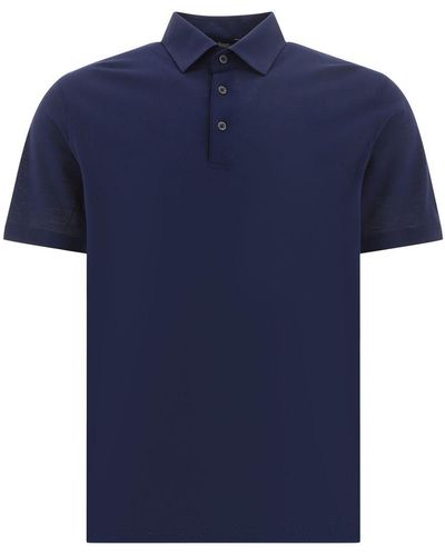 Herno Crêpe Jersey Polo Shirt - Blue