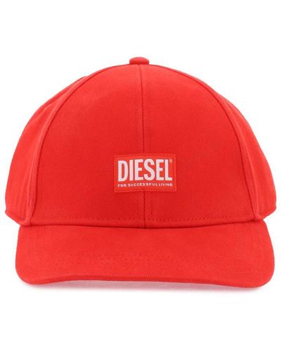 DIESEL Corry-Jacq-Wash Baseball Cap - Red