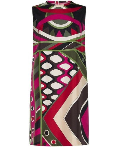 Emilio Pucci Pucci Vivara Print Mini Dress - Multicolour