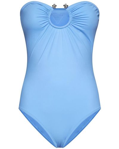 Bottega Veneta Knot Ring Swimsuit - Blue