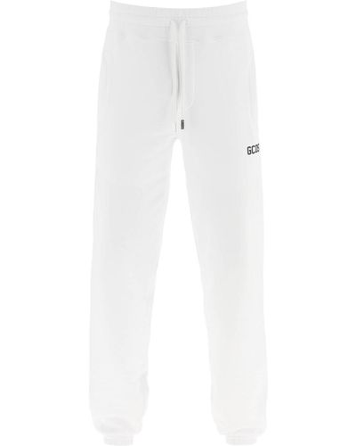 Gcds Joggers With Logo Detail - White