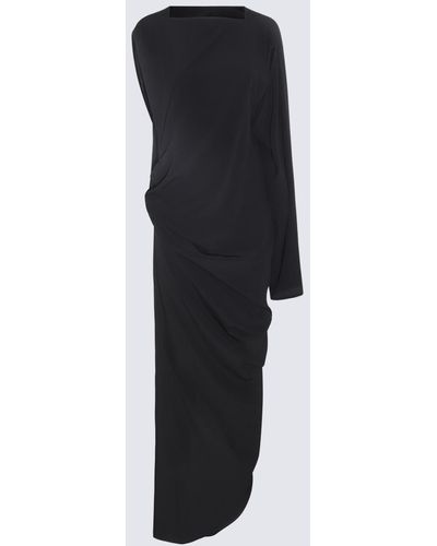 Rick Owens Silk-Viscose Blend Dress - Black