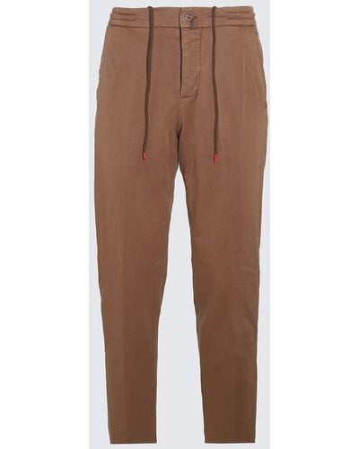 Kiton Light Brown Cotton Trousers