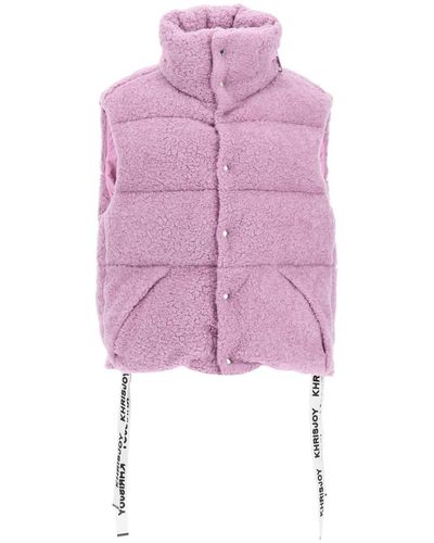 Khrisjoy Padded Fleece Vest - Pink