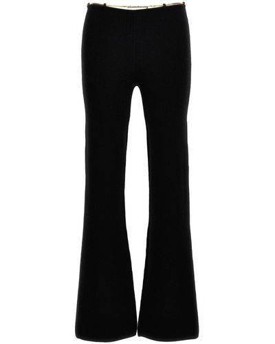 Alexander Wang Gold Nameplate Chain Trousers - Black