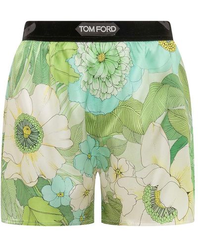Tom Ford Floral Shorts Clothing - Green