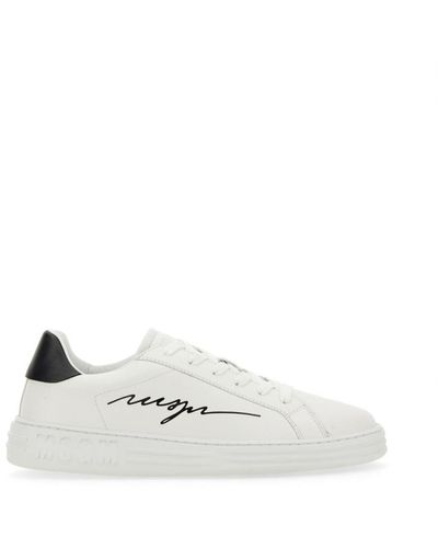 MSGM Trainer With Logo - White