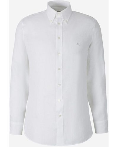 Etro Plain Linen Shirt - White