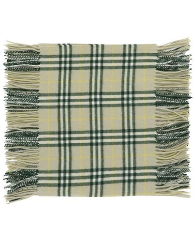 Burberry Check Cashmere Happy Scarf - Green