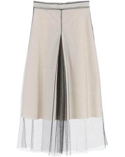 Maison Margiela Cotton And Tulle Pant-skirt - Multicolour