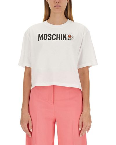 Moschino T-Shirt With Logo - White
