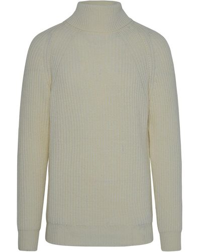 Brian Dales Wool Turtleneck Sweater - Green