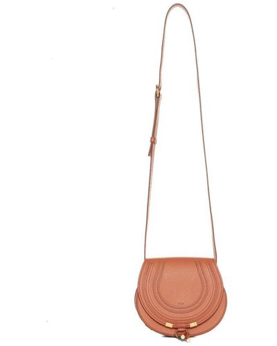 Chloé Marcie Leather Small Bag - White