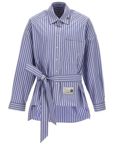 Maison Mihara Yasuhiro Striped Shirt Shirt, Blouse - Blue