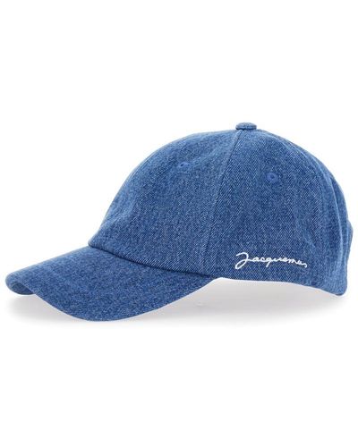 Jacquemus Raffia Signature Baseball Cap. - Blue