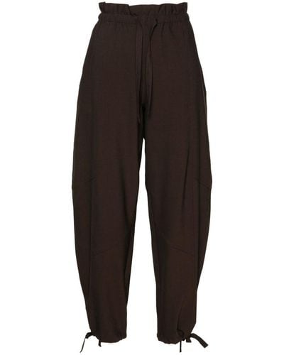 Ganni Elasticated-waistband Pants - Black