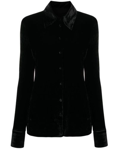 Jil Sander Velvet Shirt - Black