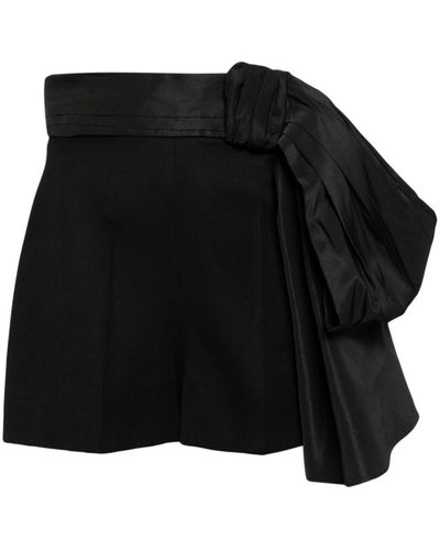 Alexander McQueen Shorts With Bow - Black