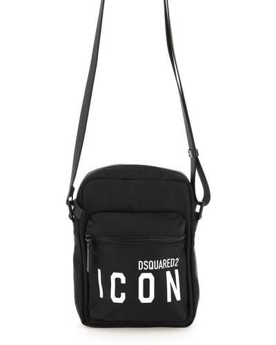 DSquared² Nylon 'icon' Crossbody Bag - Black