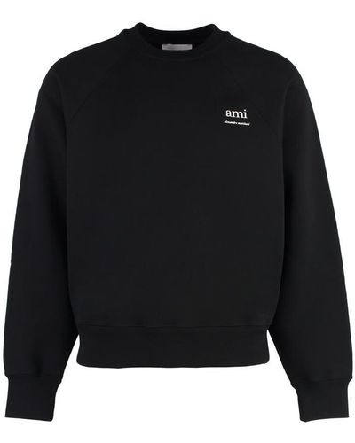 Ami Paris Ami Paris Cotton Crew-neck Sweatshirt - Black