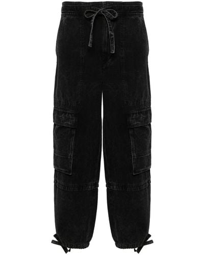 Isabel Marant Ivy Cotton Cargo Pants - Black