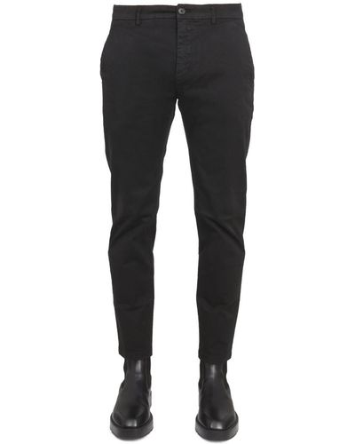 Department 5 Pants With Logo Patch - Black