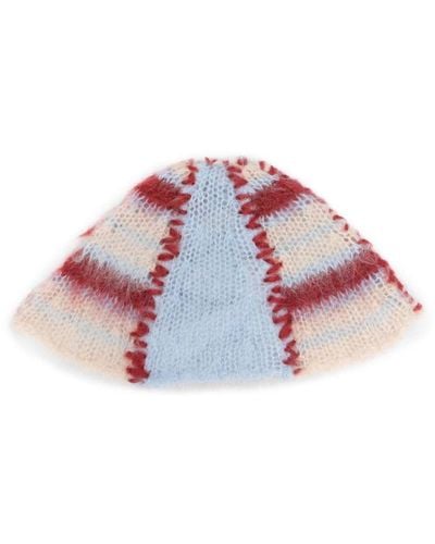 Marni Striped Knitted Beanie - Pink