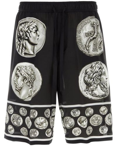 Dolce & Gabbana Black Crepe Bermuda Shorts