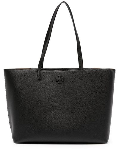 Tory Burch Mcgraw Leather Tote Bag - Black