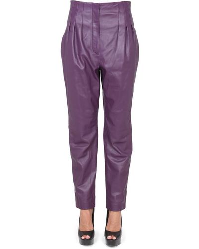 Alberta Ferretti Tassel Pants - Purple