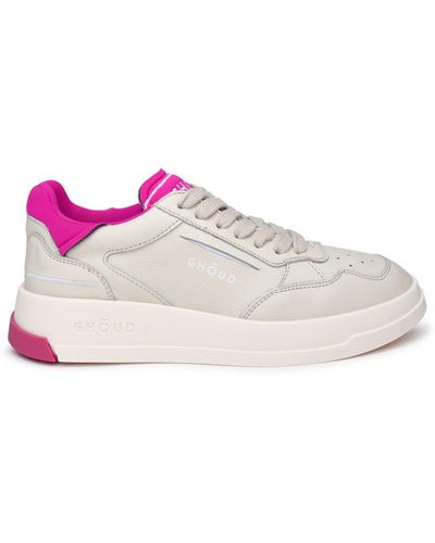 GHŌUD Sneaker Tweener In Pelle Bianca - Pink