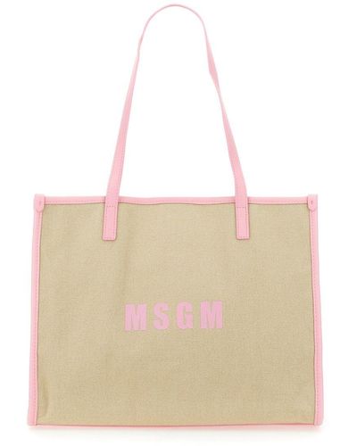 MSGM Shoulder Bags - Natural